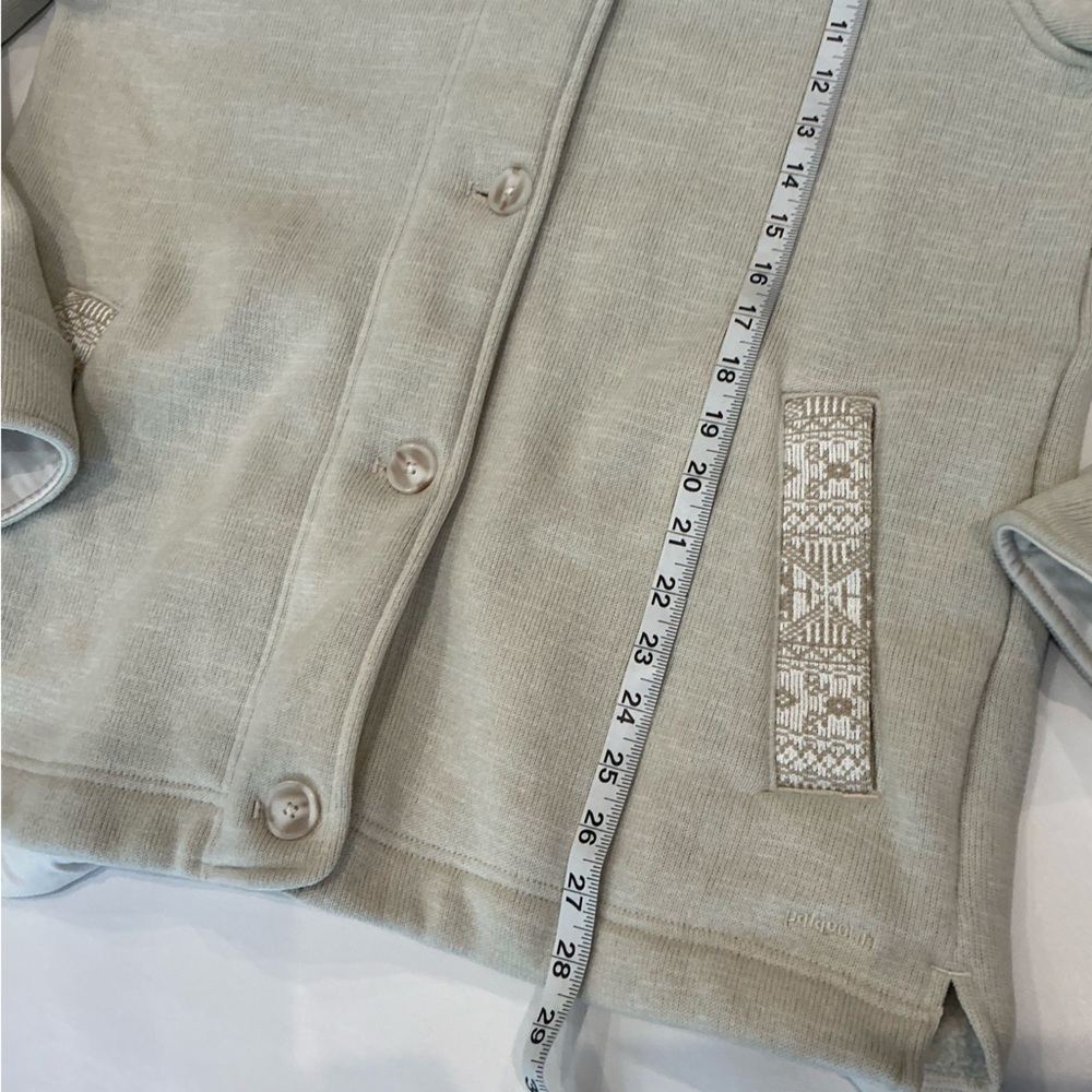 Patagonia Better Sweater Icelandic Cozy Hooded Button-Up Jacket in Cream Large - Picture 11 of 16